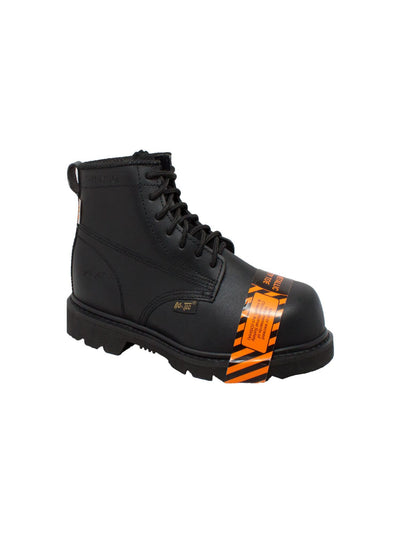 ADTEC Mens Black Oil Resistant Electric Hazard Safe Padded 1587 Steel Toe Lace-Up Boots Shoes 9 W