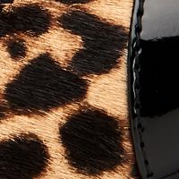 ALFANI Womens Brown Animal Print Breathable Padded Tavii Round Toe Slip On Leather Flats Shoes M