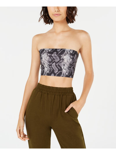 WAISTED Womens Sleeveless Strapless Party Crop Top