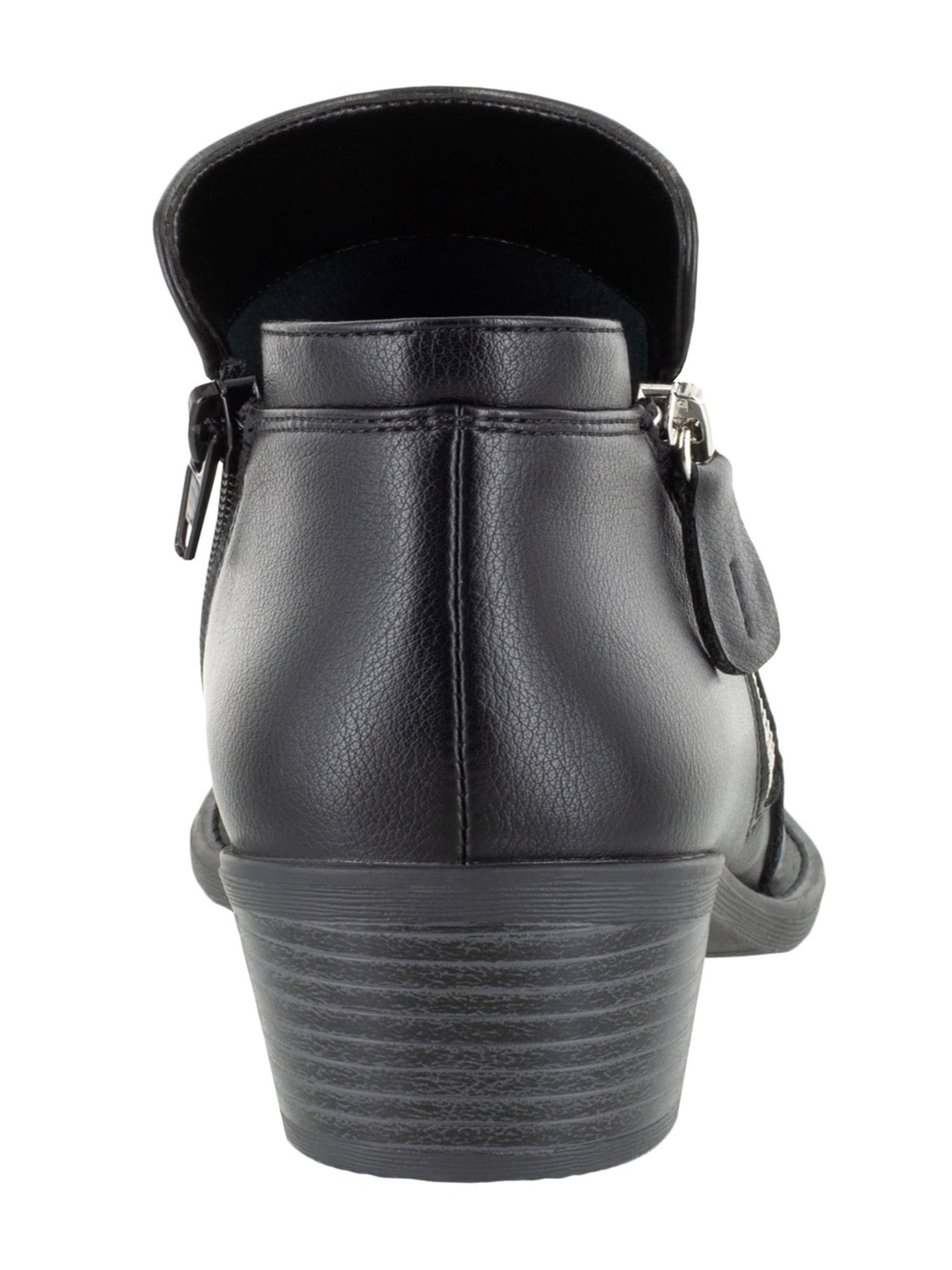 EASY STREET Womens Black Padded Gusto Almond Toe Block Heel Booties 9.5 M
