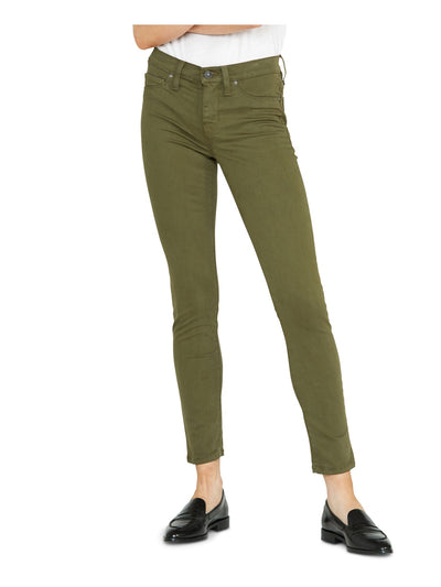 HUDSON Womens Green Wear To Work Straight leg Jeans Juniors 26
