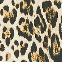 LEYDEN Womens Animal Print V Neck Top