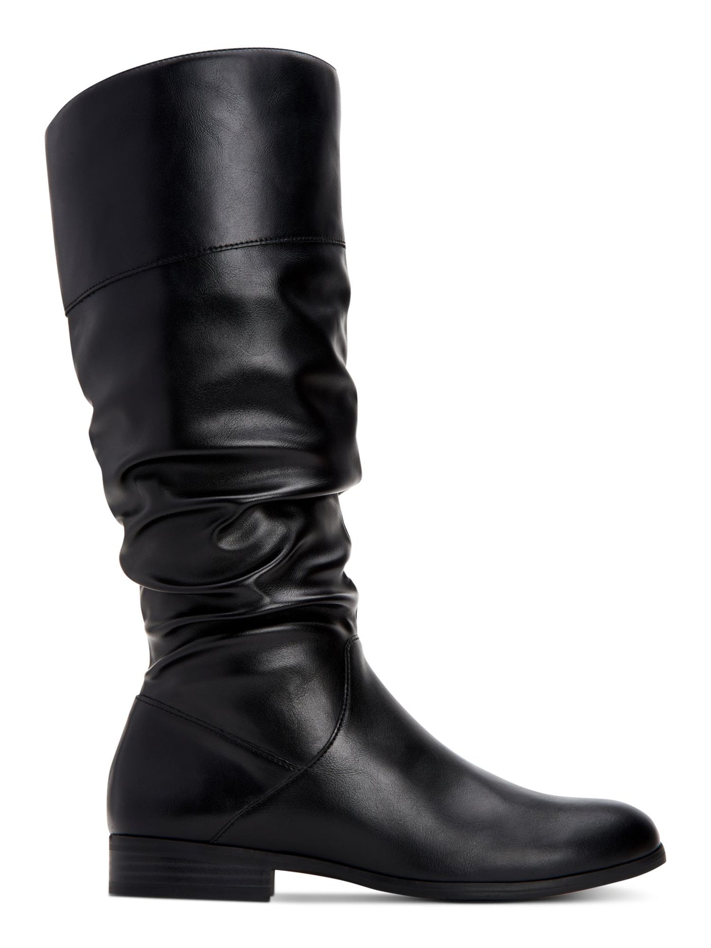 STYLE & COMPANY Womens Black Elastic Goring Cushioned Kelimae Round Toe Block Heel Zip-Up Riding Boot 9.5 M