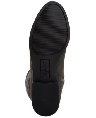 STYLE & COMPANY Womens Gray Padded Kelimae Round Toe Block Heel Zip-Up Riding Boot M