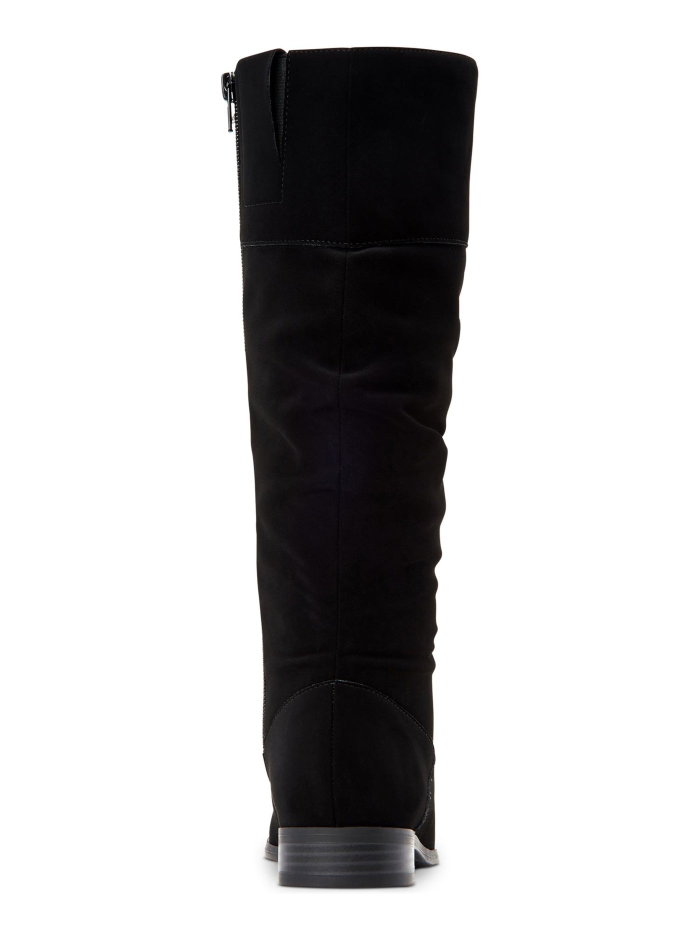 STYLE & COMPANY Womens Black Elastic Goring Wide Calf Cushioned Kelimae Round Toe Block Heel Zip-Up Riding Boot 9.5 WC