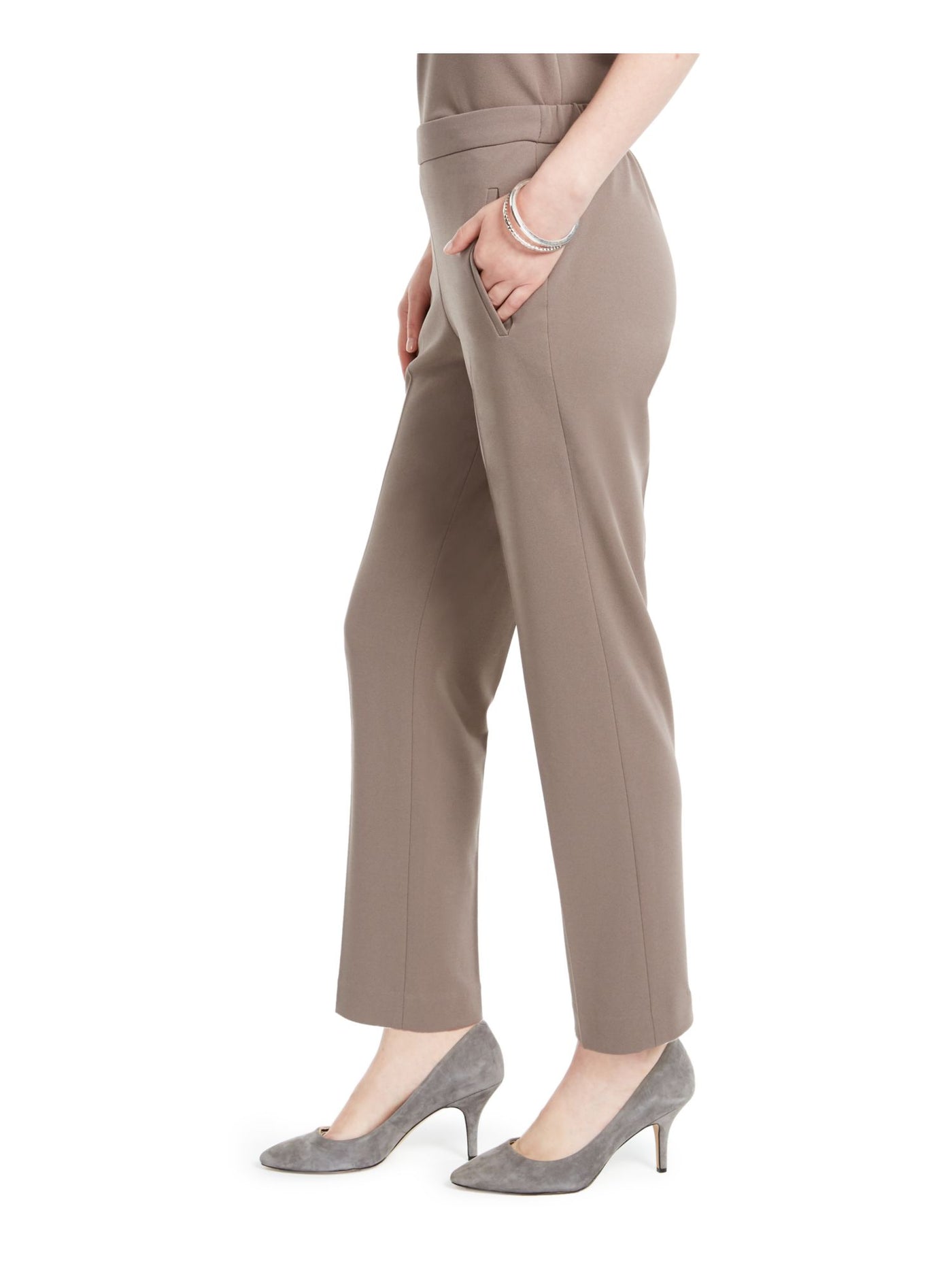 NINE WEST Womens Brown Pocketed Straight leg Pants L