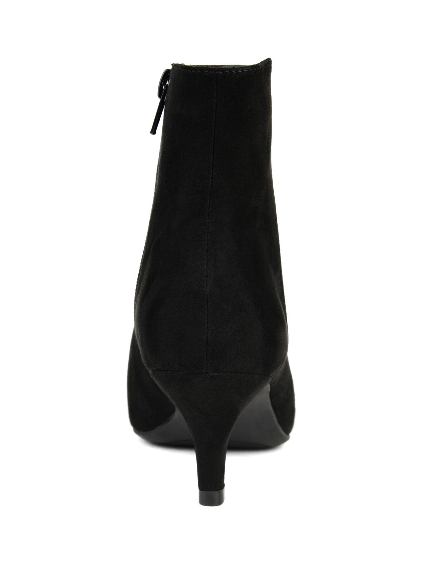 JOURNEE COLLECTION Womens Black Padded Isobel Pointed Toe Kitten Heel Zip-Up Booties 8.5 M