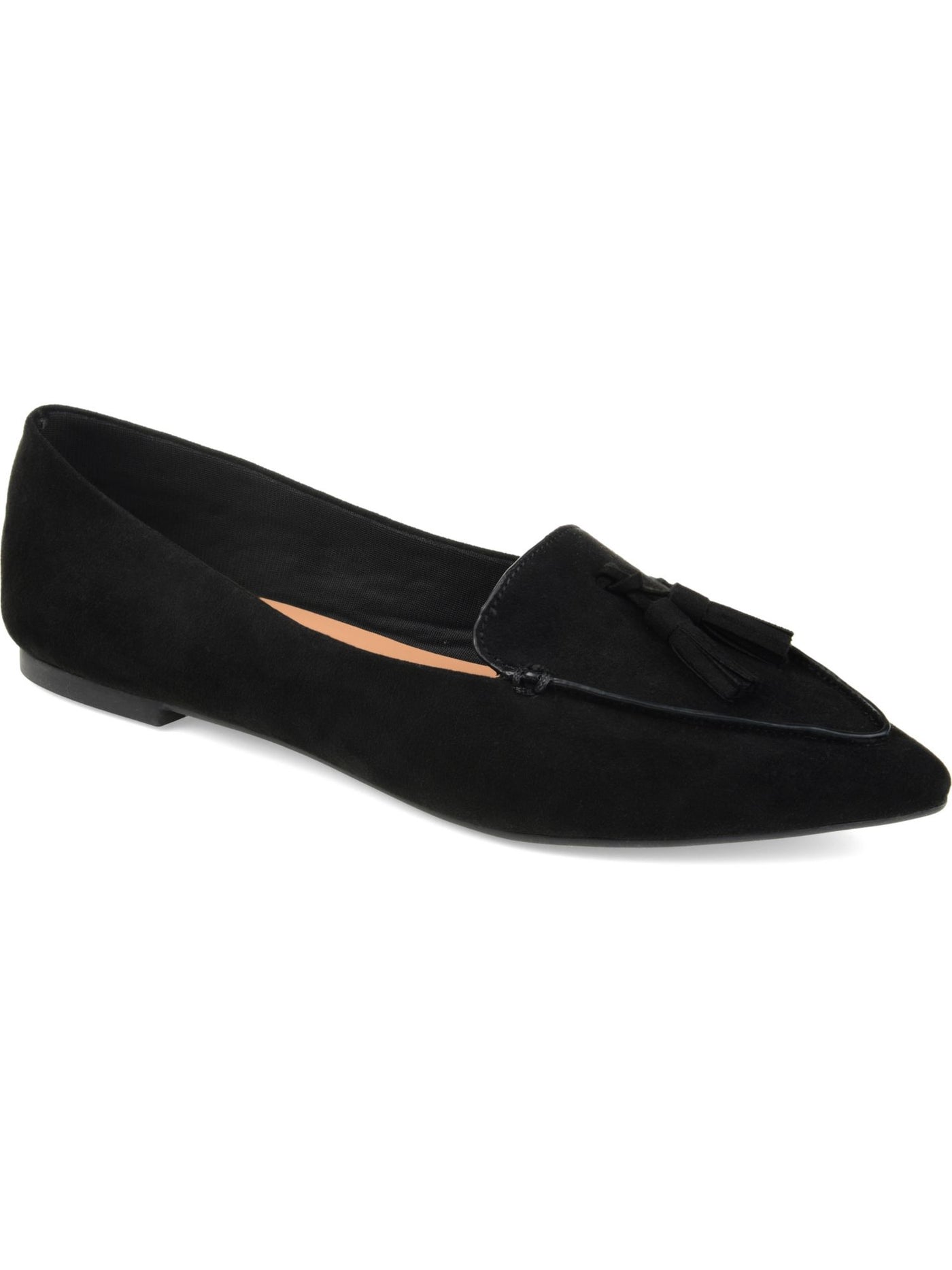 JOURNEE COLLECTION Womens Black Cushioned Lindsey Pointed Toe Slip On Loafers Shoes 11