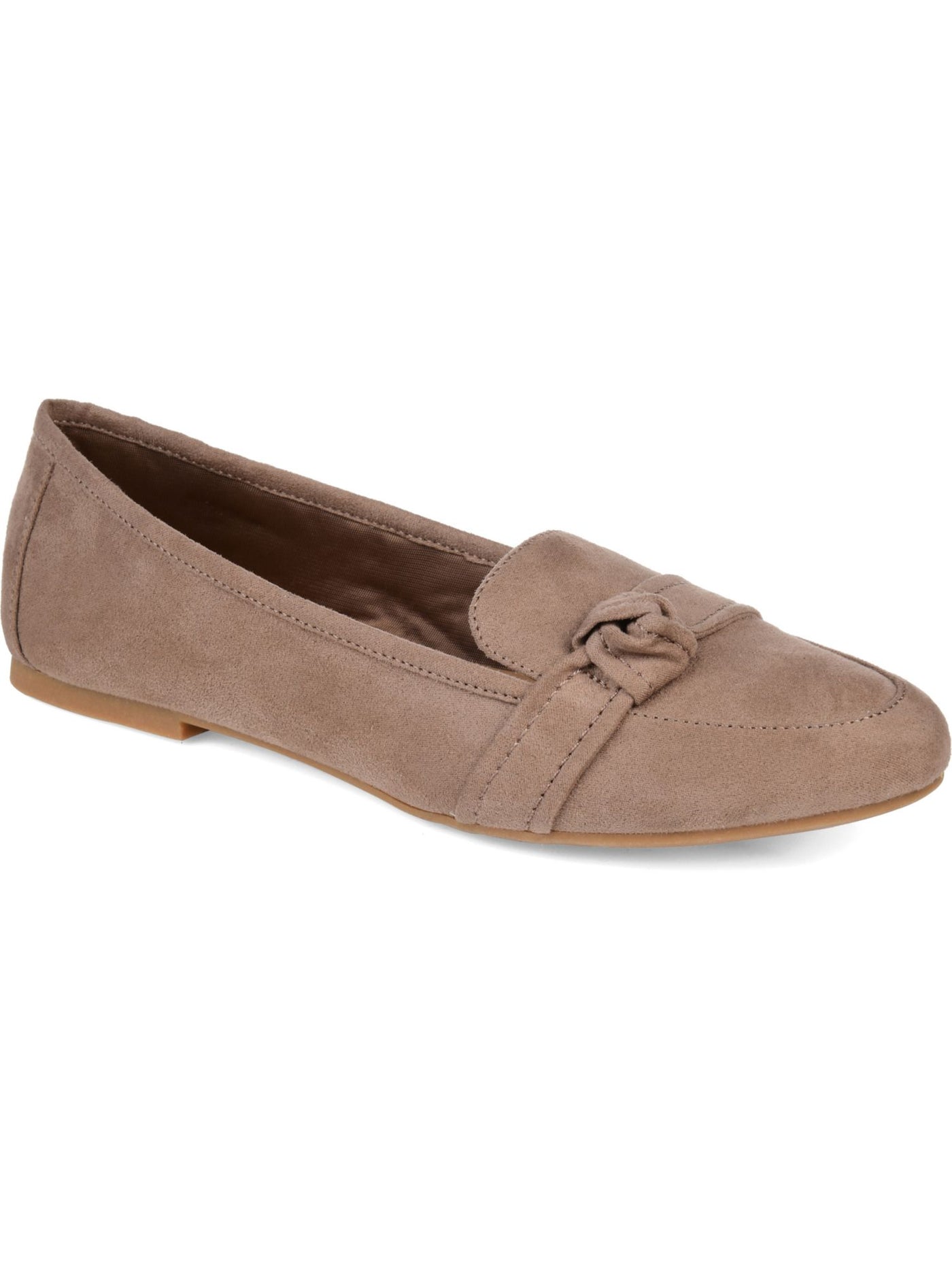 JOURNEE COLLECTION Womens Brown Bow Accent Marci Round Toe Slip On Loafers Shoes 9 W