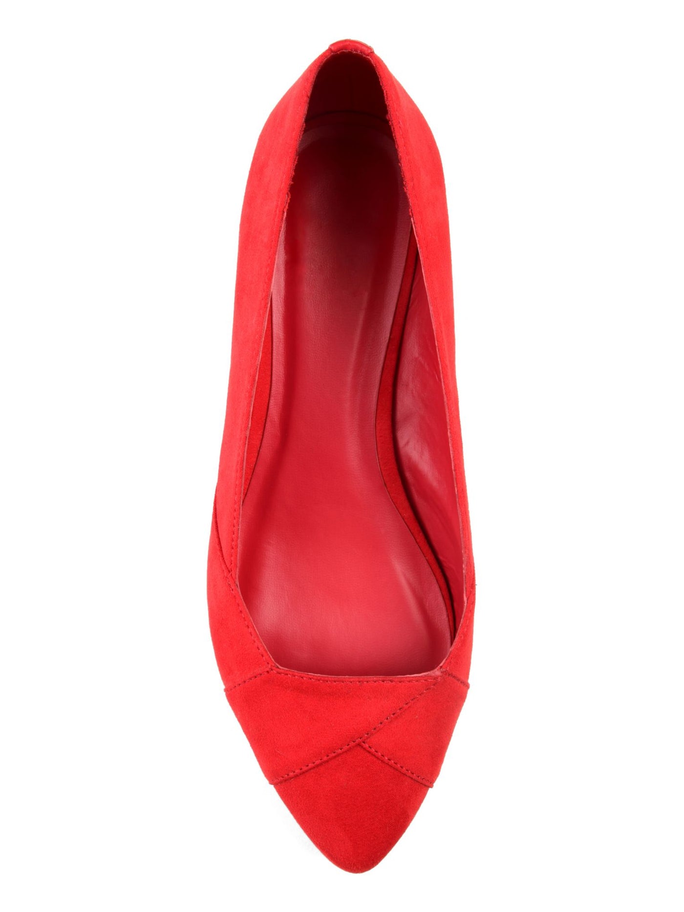 JOURNEE COLLECTION Womens Red Cushioned Justine Pointed Toe Block Heel Slip On Dress Heeled Loafers 6.5