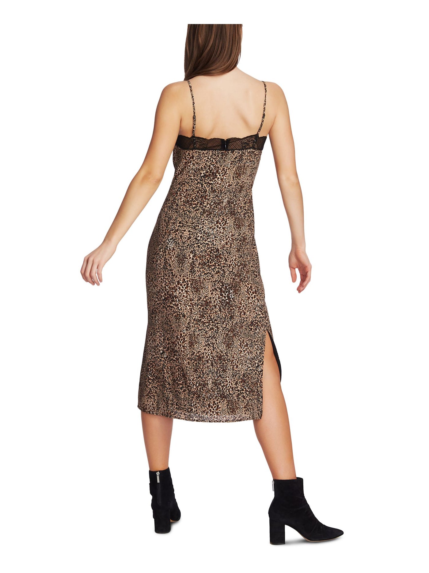 1. STATE Womens Brown Spaghetti Strap Maxi Shift Party Dress 0