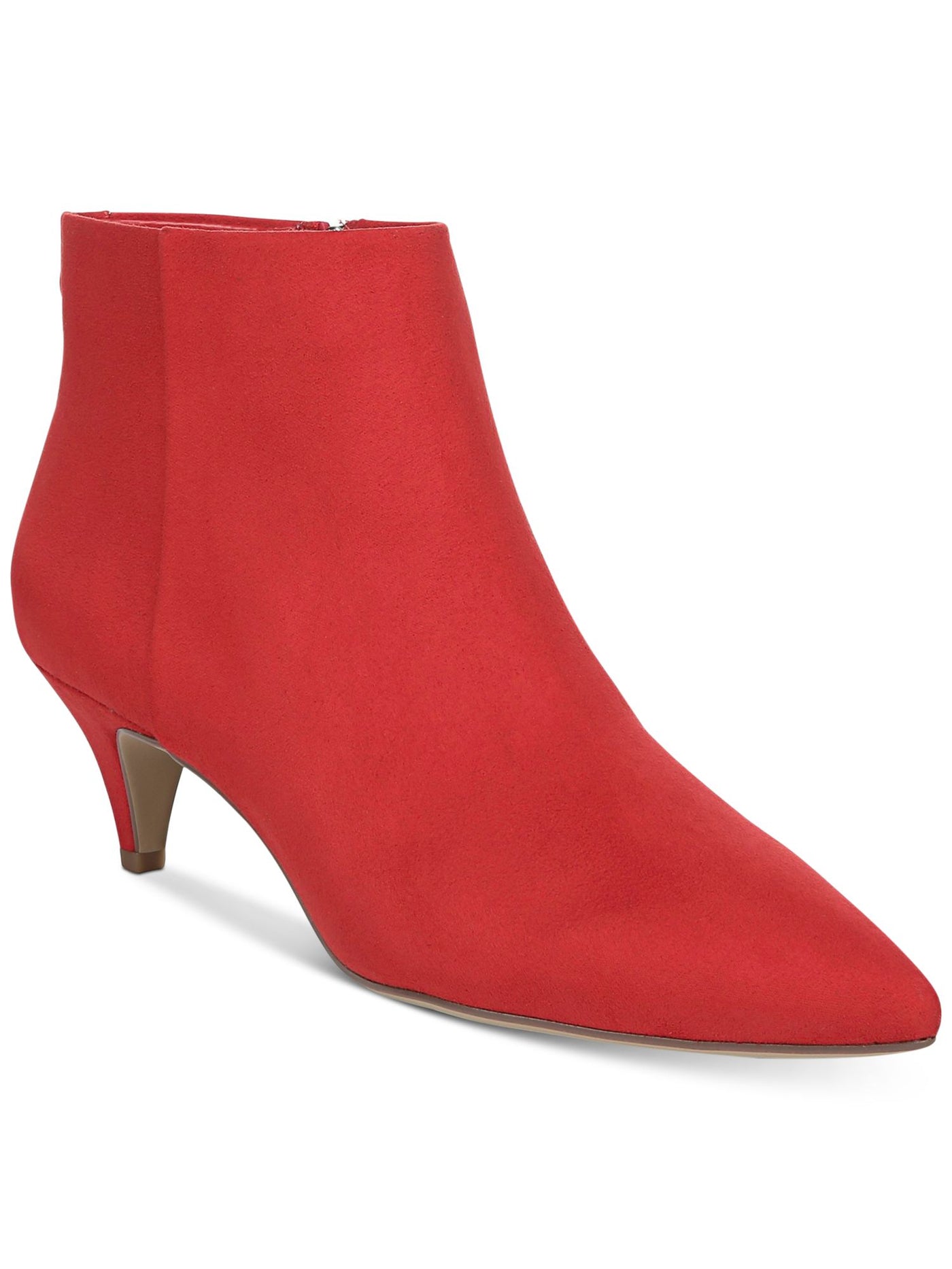 CIRCUS BY SAM EDELMAN Womens Red Cushioned Logo Pointed Toe Kitten Heel Zip-Up Dress Booties 6 M