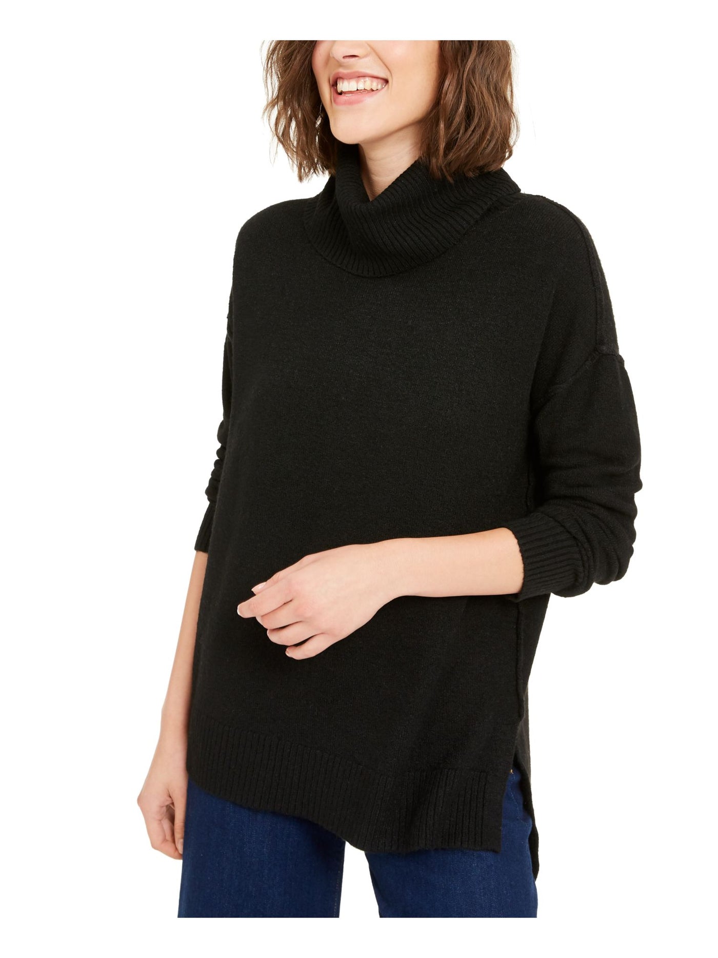 BECCA TILLEY X BAR III Womens Black Long Sleeve Turtle Neck Sweater XS