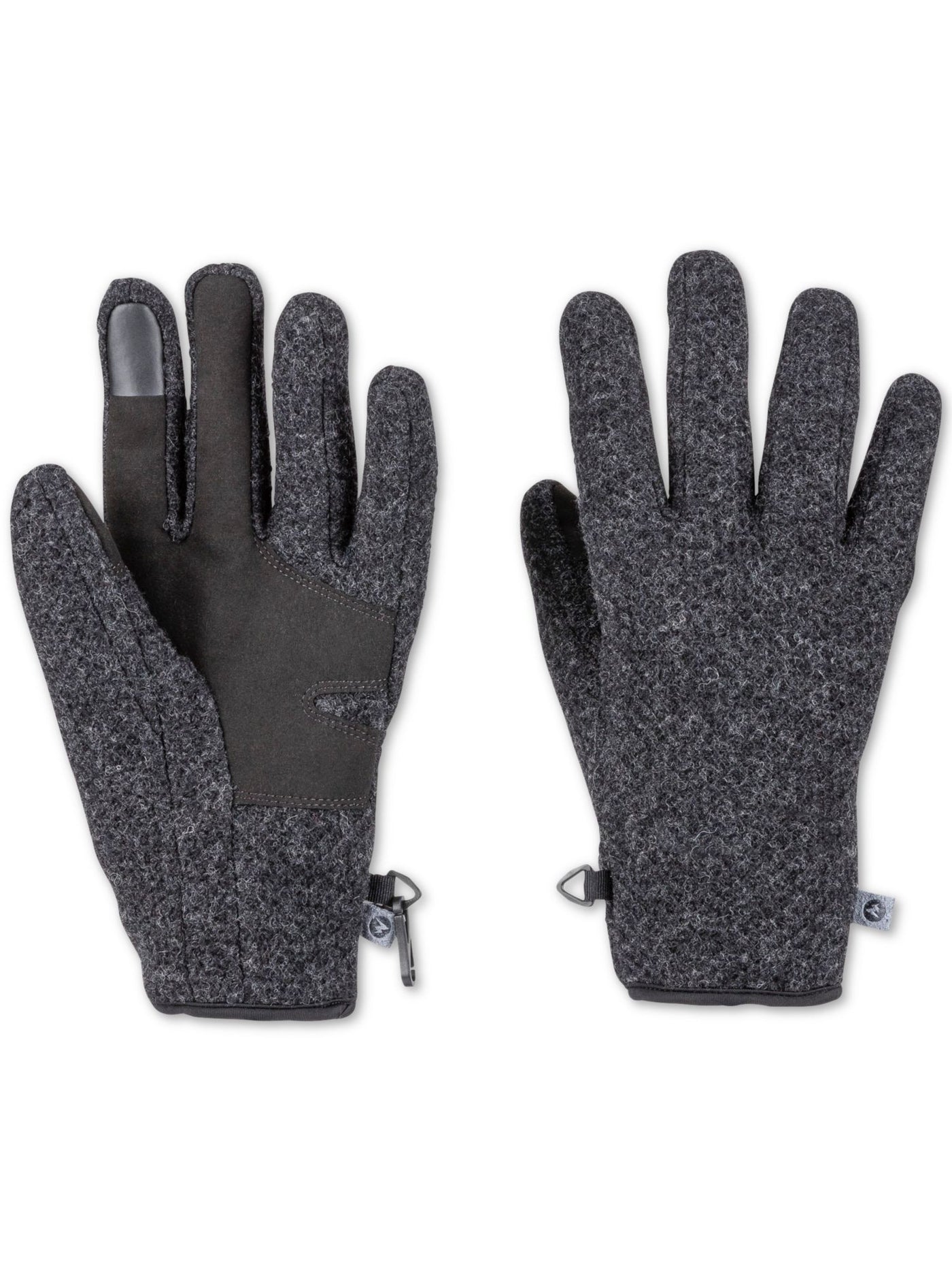 Marmot Mens Gray Wool Blend Slip On Touchscreen Compatible Gloves XL
