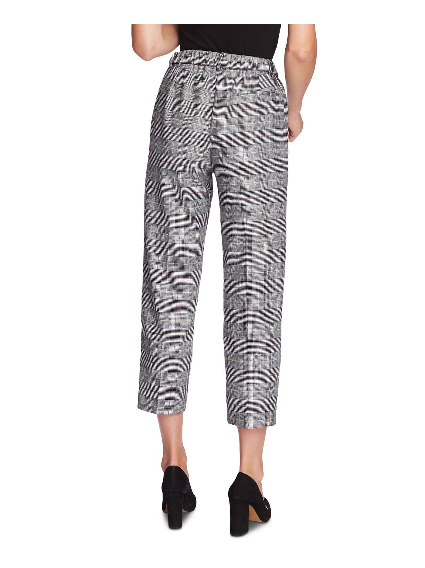 VINCE CAMUTO Womens Green Plaid Wear To Work Straight leg Pants 6