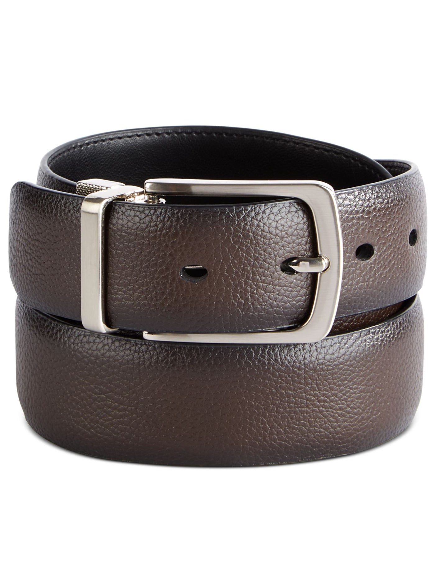 CLUBROOM Mens Black Reversible polyurethane Casual Belt L