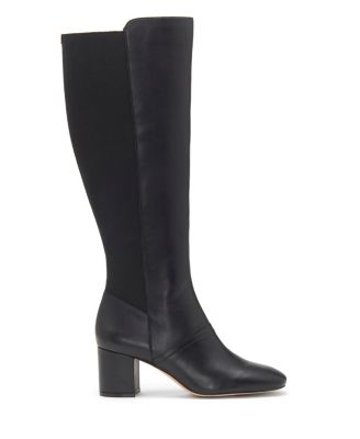 ENZO ANGIOLINI Womens Black Comfort Stretch Phaenna Square Toe Block Heel Zip-Up Leather Dress Boots Shoes M