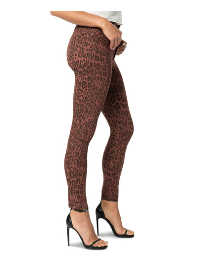 JOE'S Womens Brown Animal Print Skinny Jeans 28