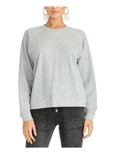 RACHEL ROY Womens Eyelet Long Sleeve Jewel Neck Top