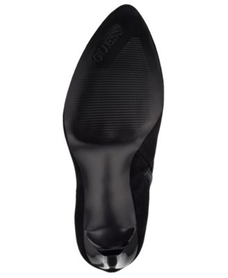 GUESS Womens Black Cushioned Logo Tabare Almond Toe Stiletto Zip-Up Booties M