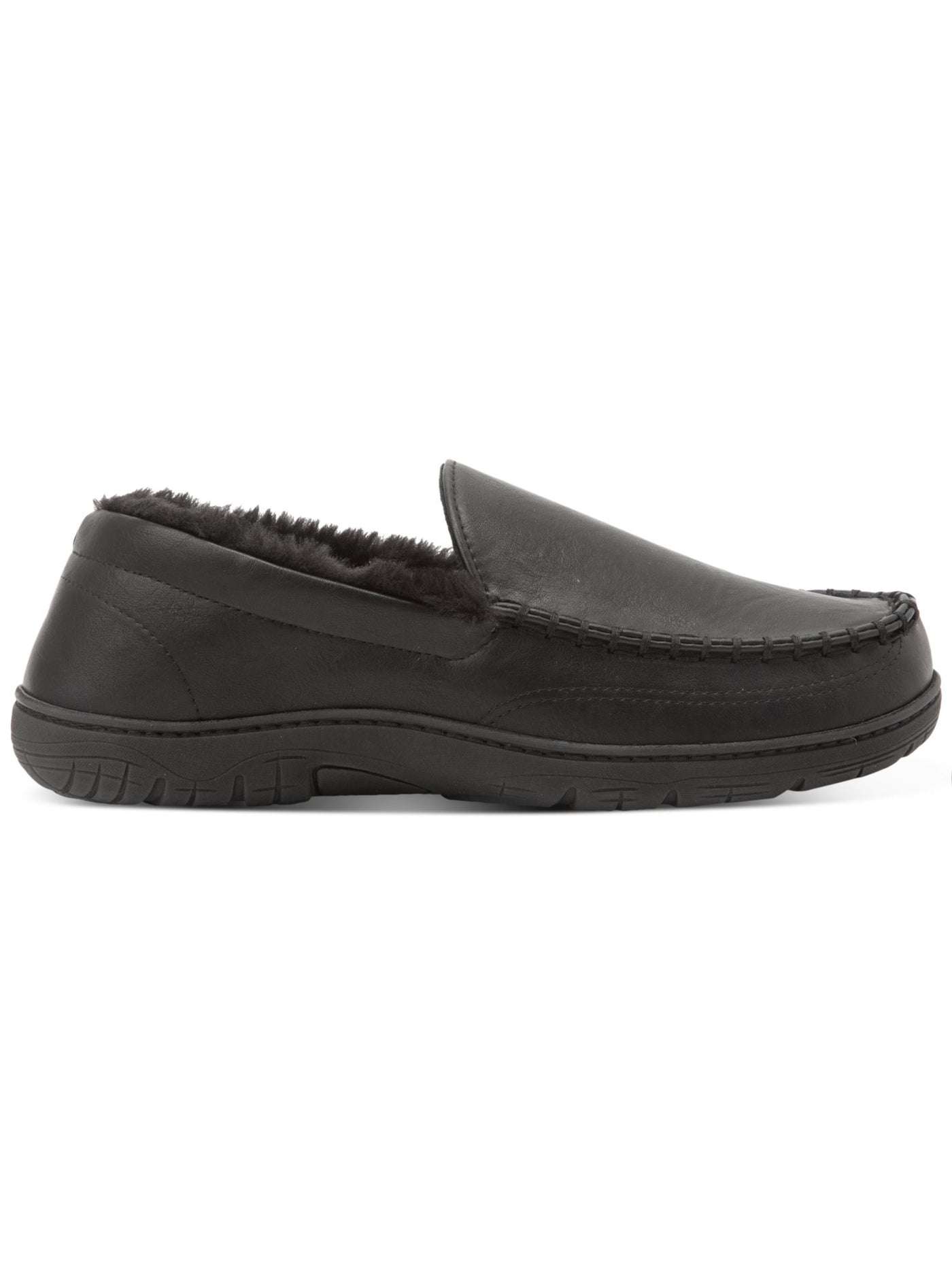 32 DEGREES HEAT Mens Black Indoor/Outdoor Sole Round Toe Slip On Loafers Shoes M(8\9)