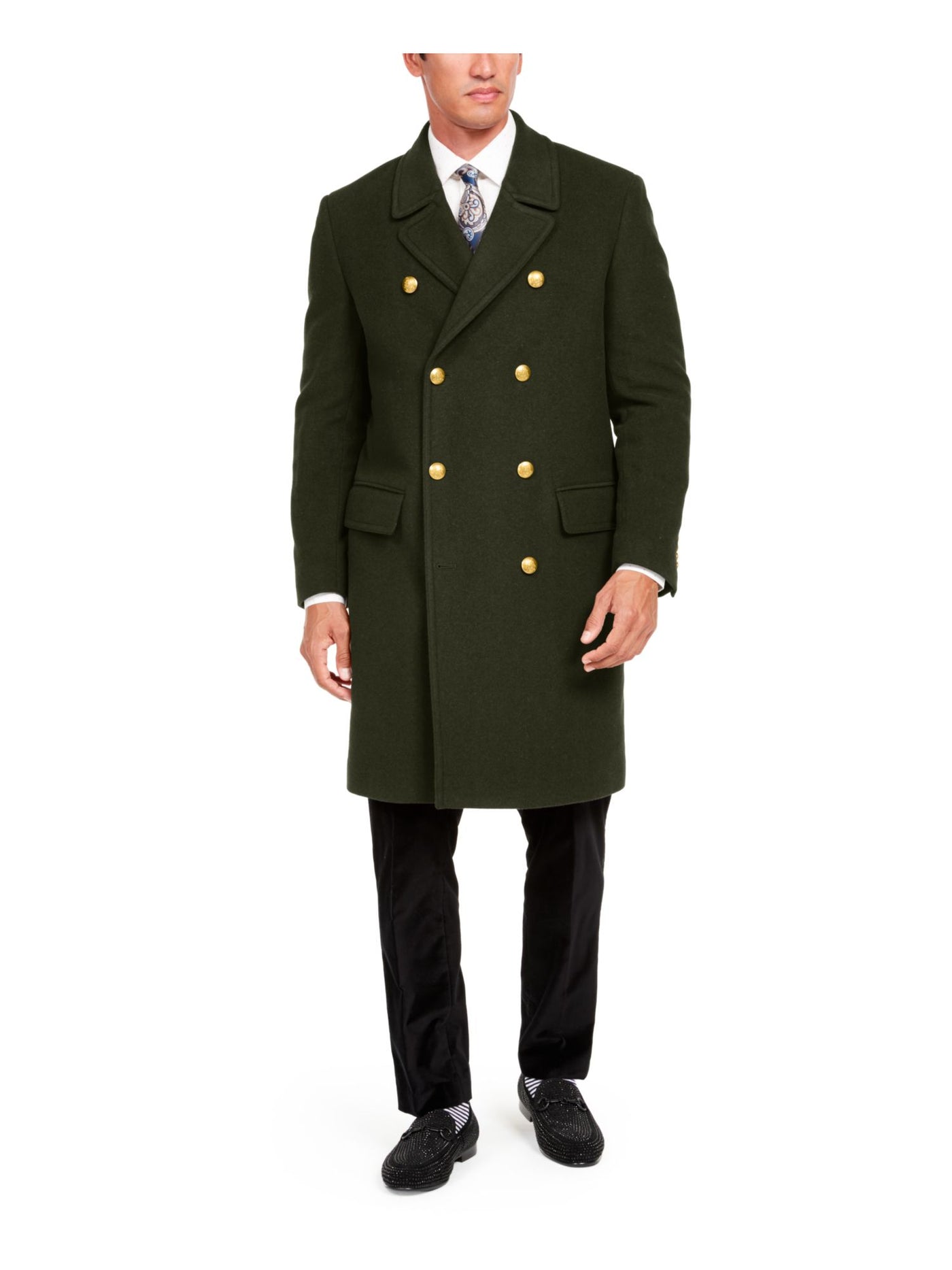 TALLIA Mens Green Overcoat M