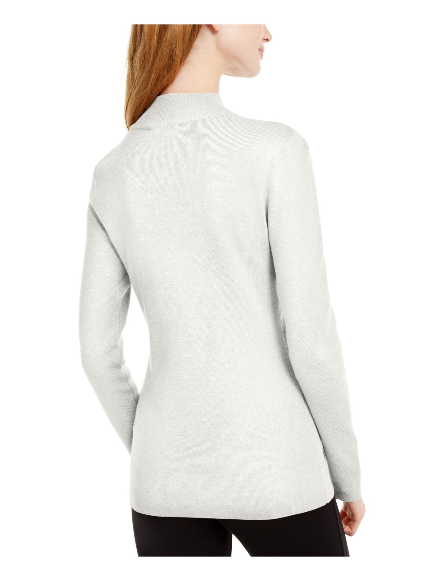 INC Womens White Cut Out Long Sleeve Keyhole T-Shirt M