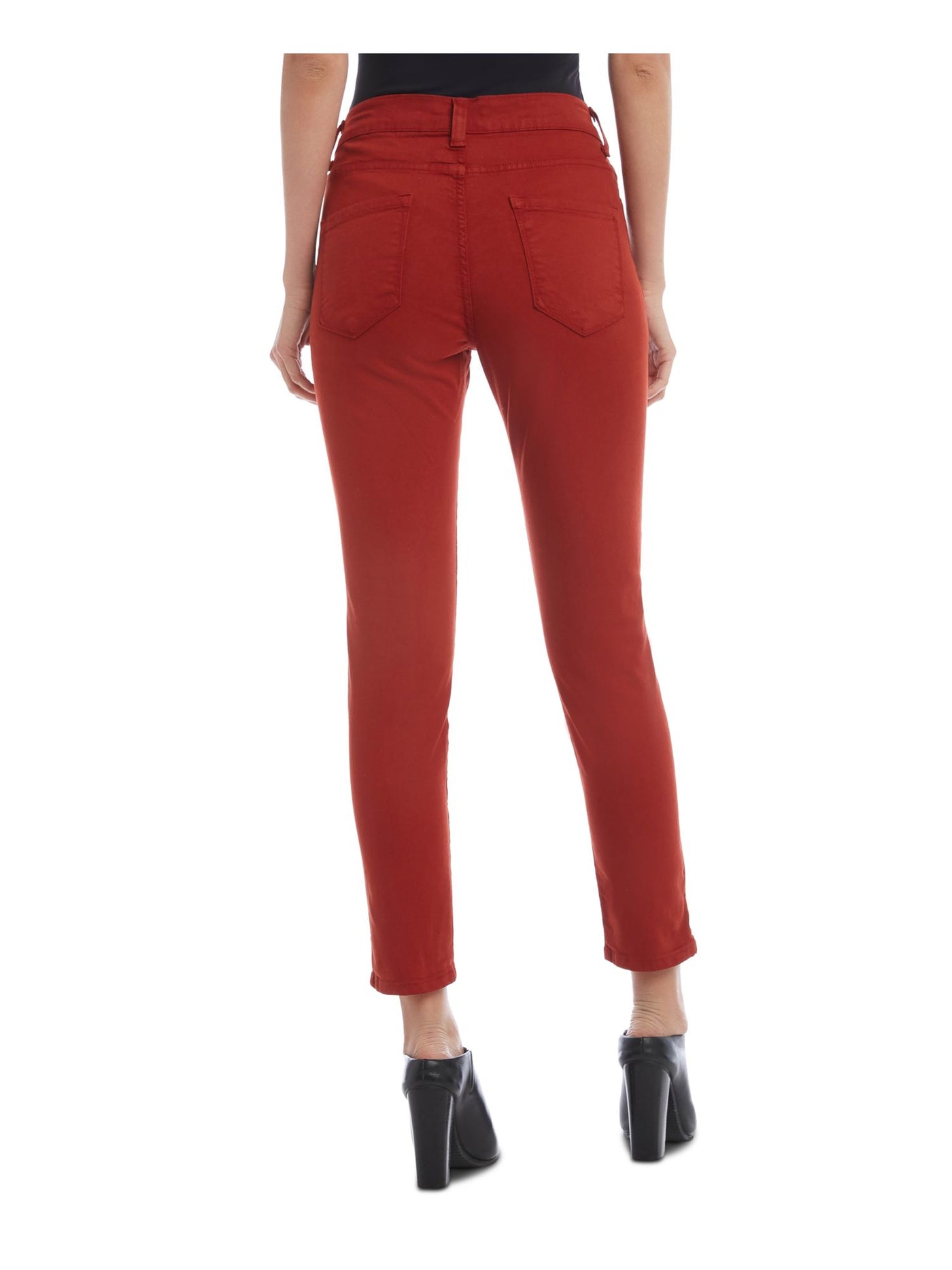 KAREN KANE Womens Red Stretch Zippered Pocketed Cropped Ankle Skinny Jeans 6