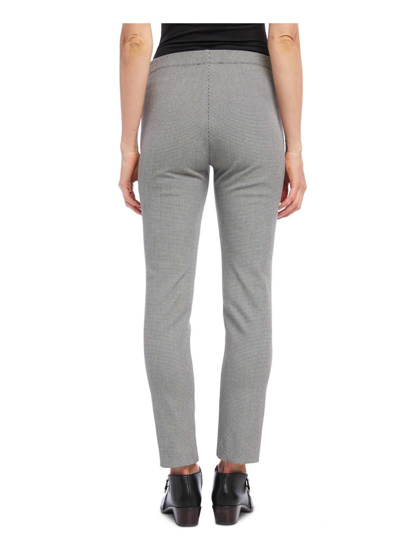 KAREN KANE Womens Gray Stretch Houndstooth Wear To Work Skinny Pants XL