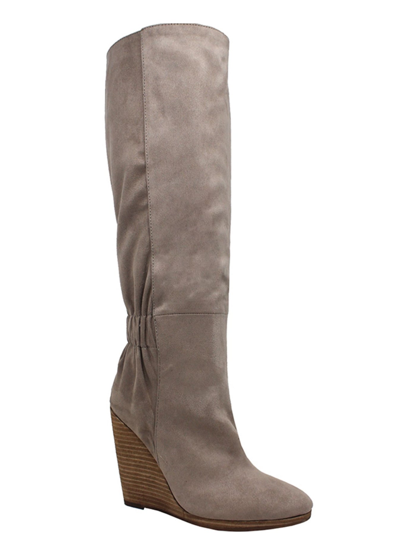 CHARLES BY CHARLES DAVID Womens Beige Padded Ribbed Hampton Round Toe Wedge Dress Boots Shoes 6.5 M