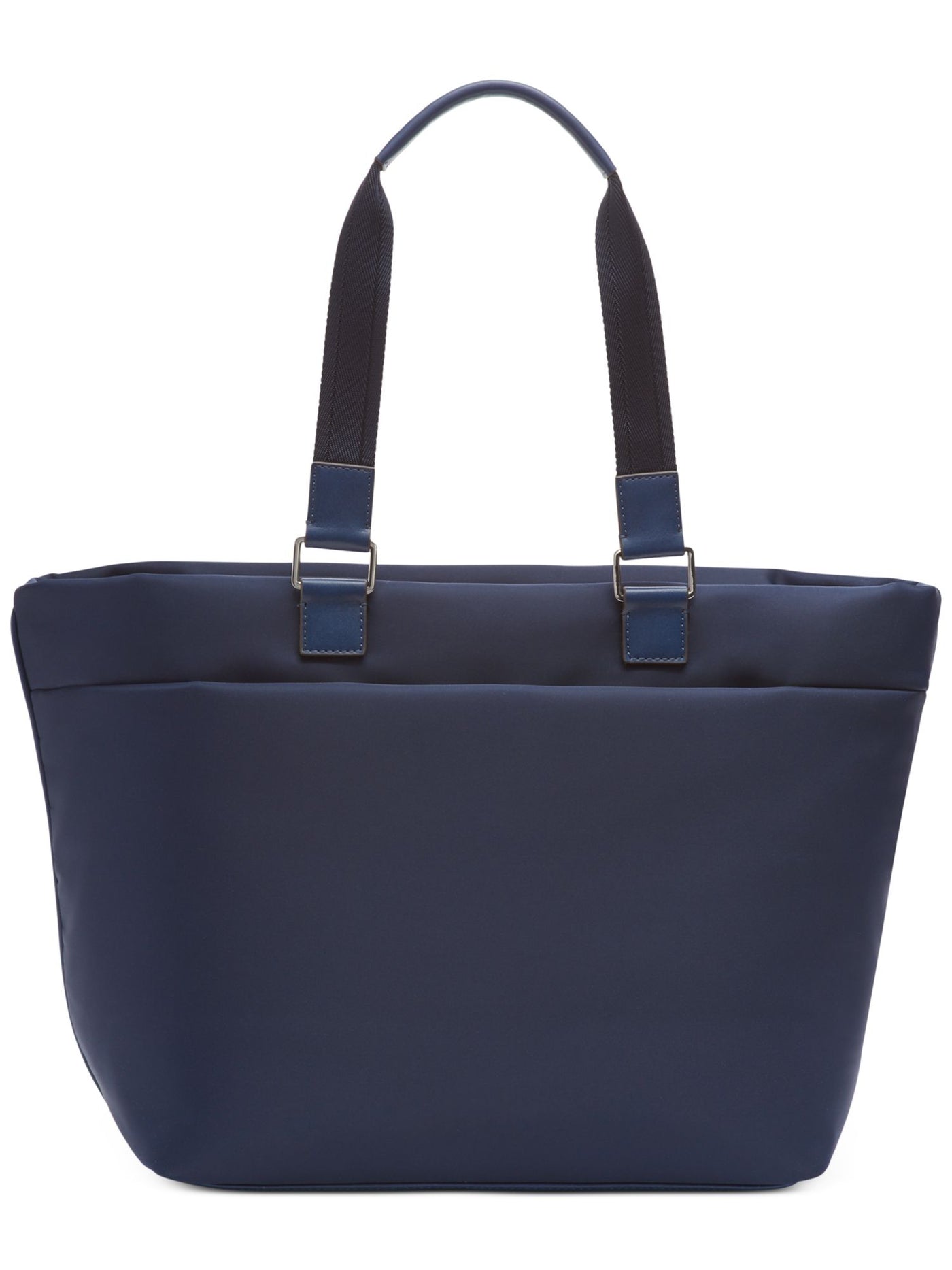 CALVIN KLEIN Navy Canvas Double Flat Strap Tote Handbag Purse