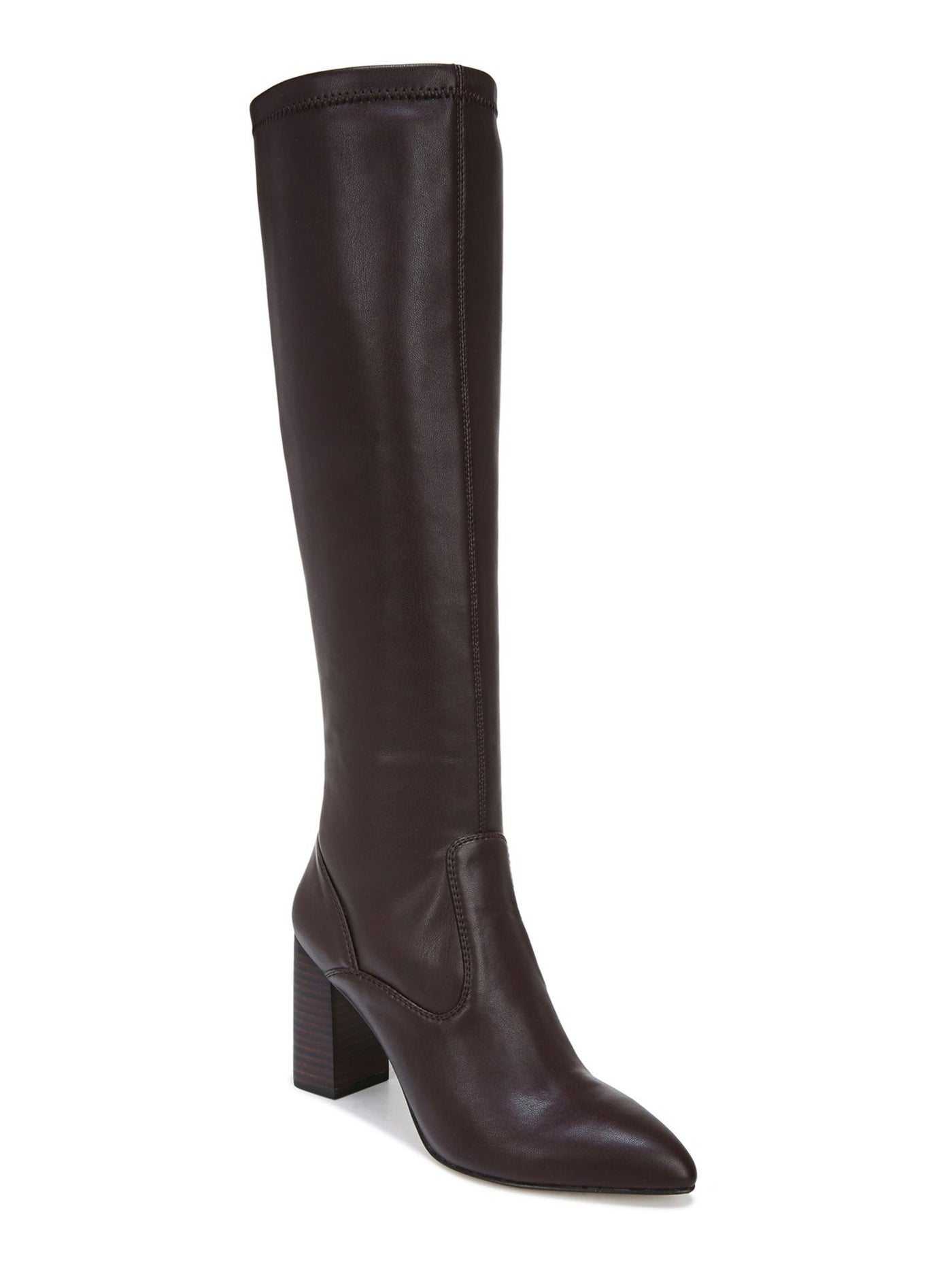 FRANCO SARTO Womens Brown Padded Katherine Pointed Toe Block Heel Zip-Up Heeled Boots 7 M