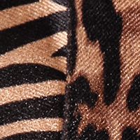 ALDO Womens Brown Animal Print Tiger Leopard Multi-Media Cushioned Studded Ibalenna Pointed Toe Block Heel Zip-Up Booties