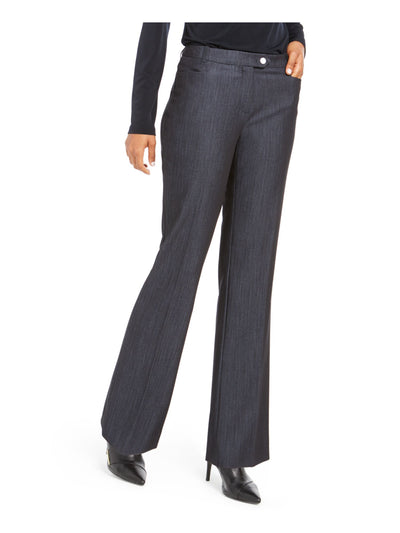 CALVIN KLEIN Womens Zippered Pocketed Wear To Work Straight leg Pants