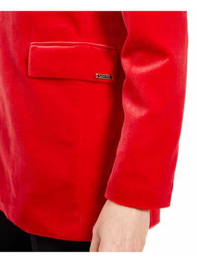 CALVIN KLEIN Womens Red Evening Blazer Jacket Petites 8P