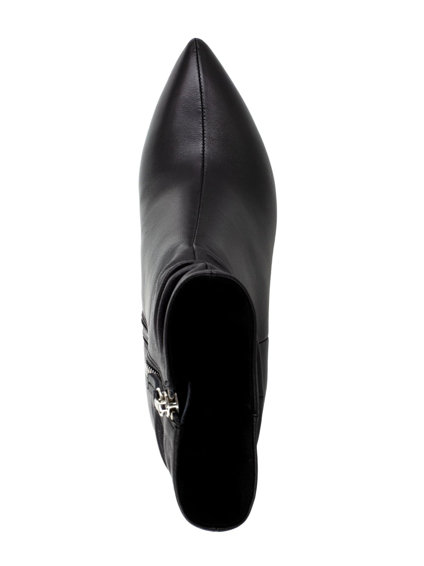 BELLA VITA Womens Black Ruched Padded Danielle Pointed Toe Stiletto Zip-Up Leather Booties 6.5 M