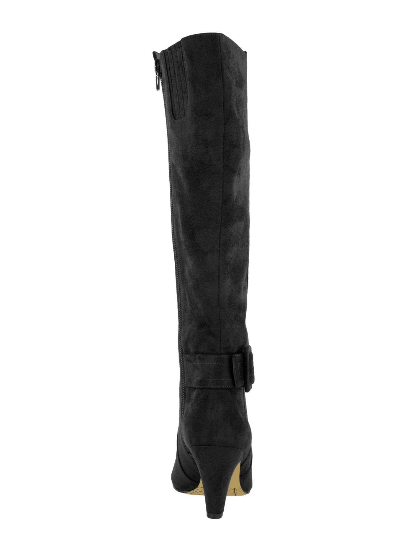 BELLA VITA Womens Black Buckle Accent Padded Troy Ii Almond Toe Zip-Up Heeled Boots 10 N