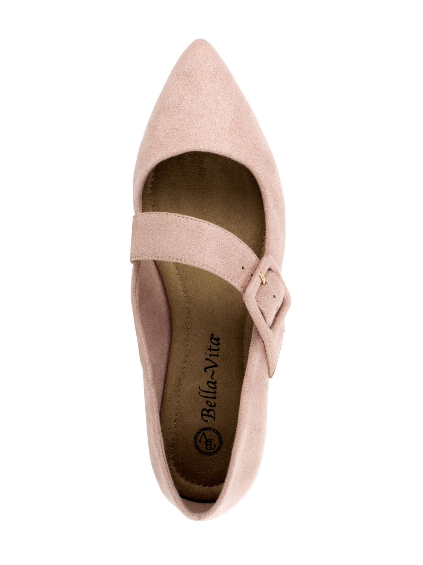 BELLA VITA Womens Pink Padded Asymmetrical Virginia Pointed Toe Buckle Flats Shoes 9 N