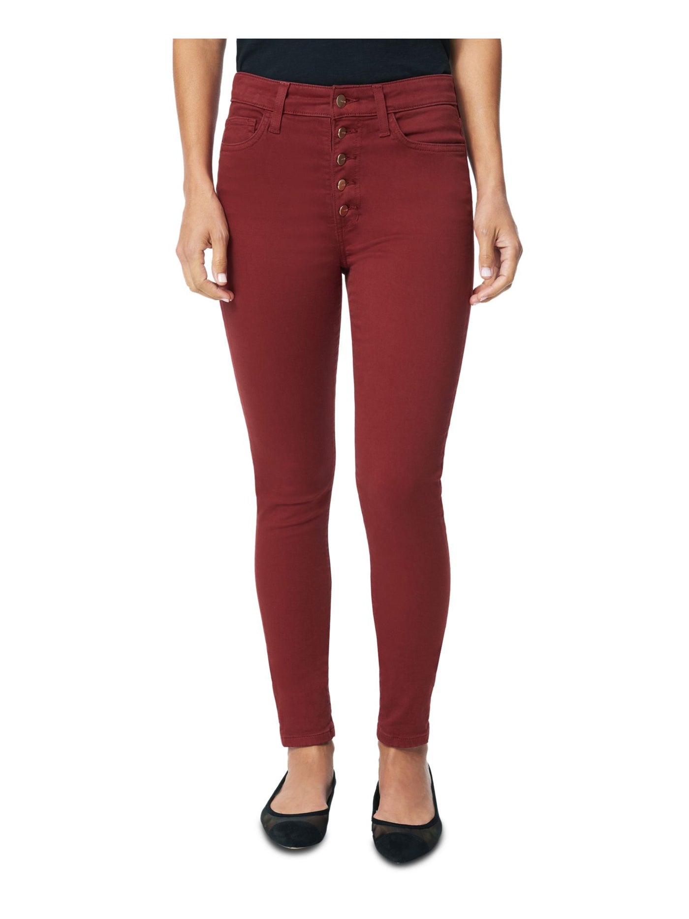 JOE'S Womens Red Skinny Jeans 24