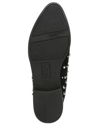 CIRCUS BY SAM EDELMAN Womens Black Studded Cushioned Lucielle Almond Toe Block Heel Slip On Mules M