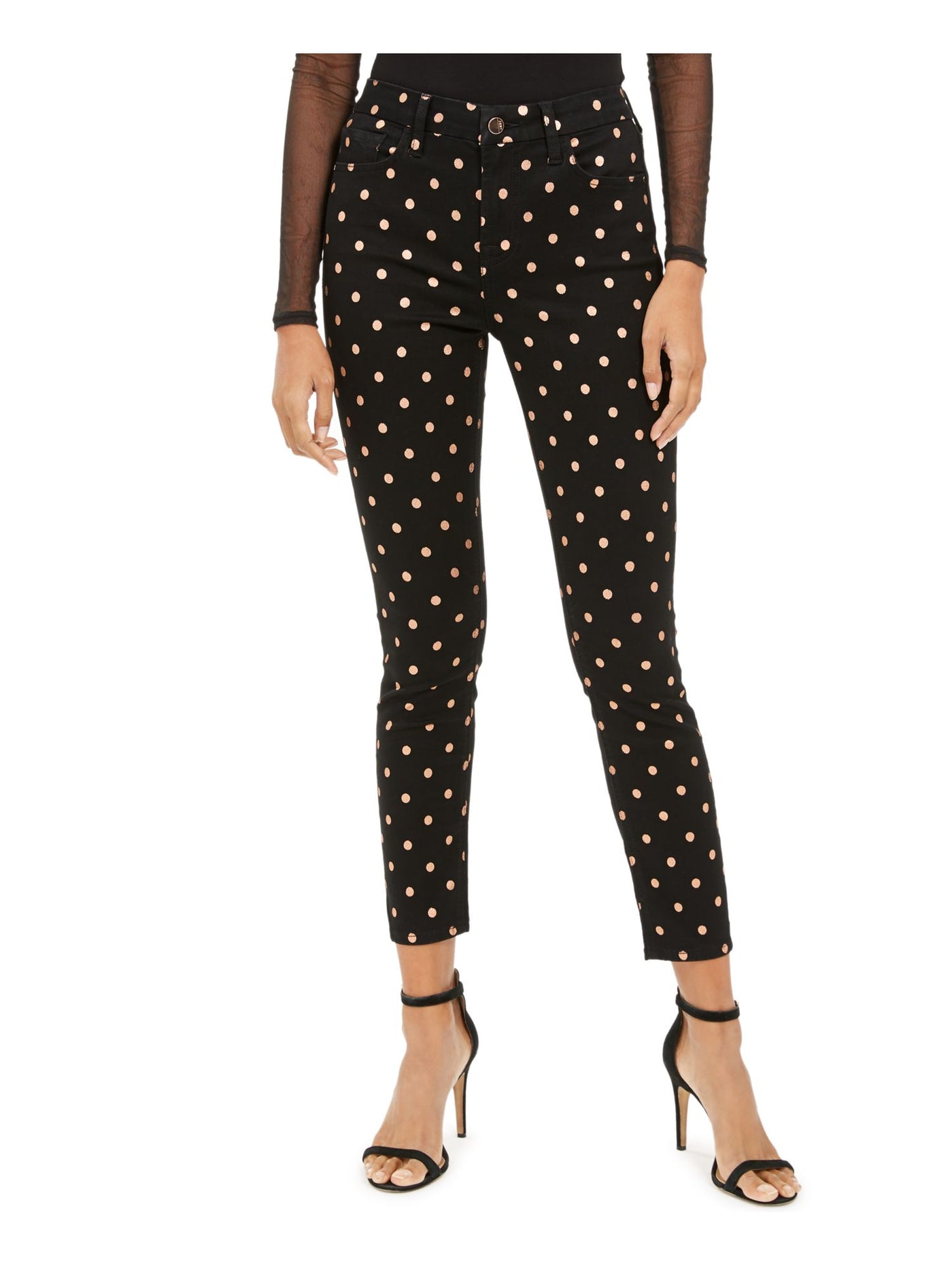 7 FOR ALL MANKIND Womens Metallic Ankle Skinny Pants