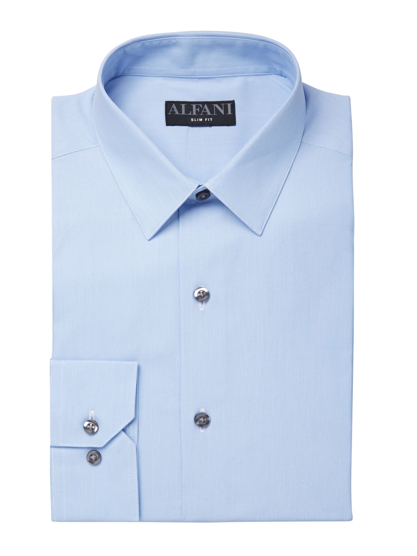 ALFANI Mens Light Blue Collared Slim Fit Dress Shirt XL 17/17.5- 36/37