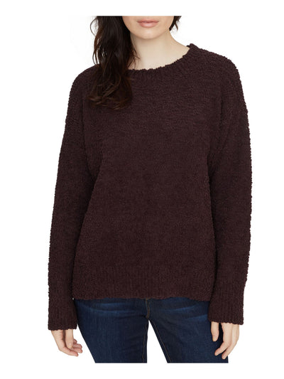 SANCTUARY Womens Burgundy Long Sleeve Jewel Neck Top XL