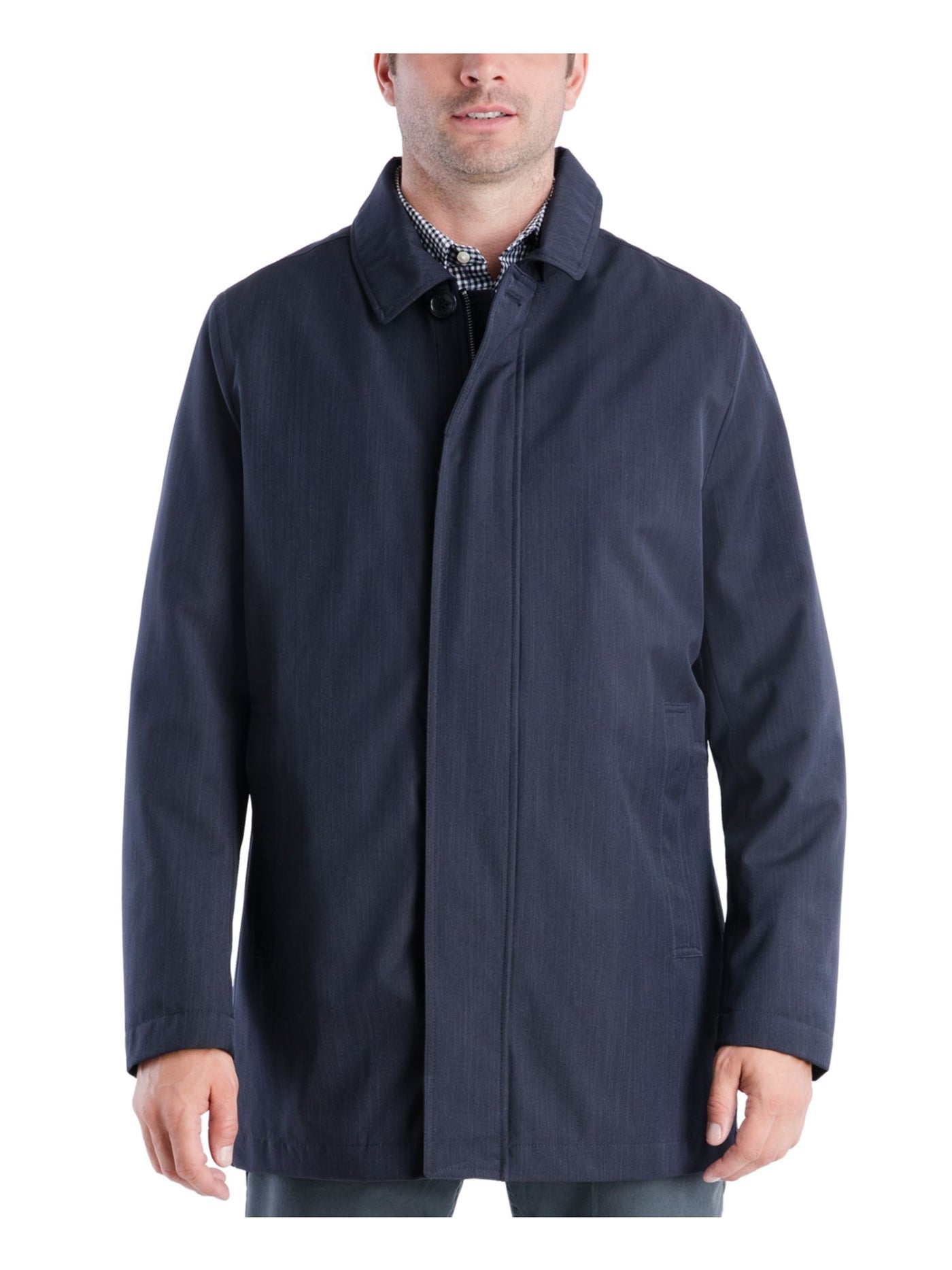 MICHAEL KORS Mens Navy Raincoat 42L