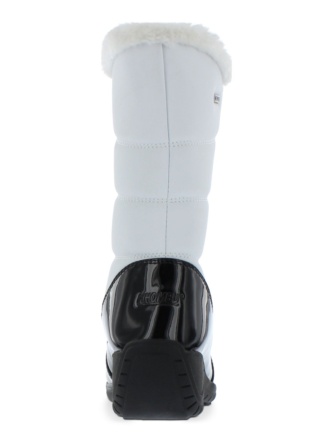 KHOMBU Womens White 0.5" Platform Waterproof Asymmetrical Round Toe Wedge Zip-Up Snow Boots 10