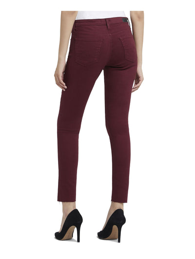 ADRIANO GOLDSCHMIED Womens Maroon Skinny Jeans 24 Waist