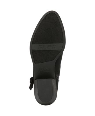 LIFE STRIDE Womens Black Strappy Cushioned Tasseled Paloma Almond Toe Block Heel Zip-Up Booties M