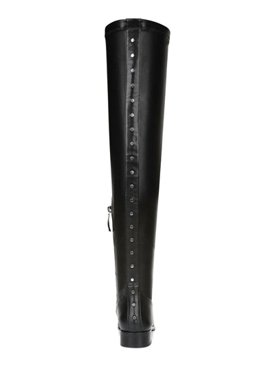 BAR III Womens Black Studded Cushioned Lug Sole Taimi Round Toe Block Heel Zip-Up Boots Shoes 7.5 M