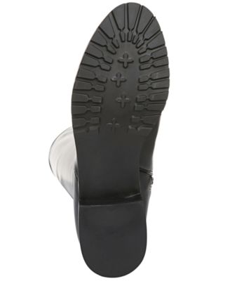 BAR III Womens Black Studded Cushioned Lug Sole Taimi Round Toe Block Heel Zip-Up Boots Shoes M