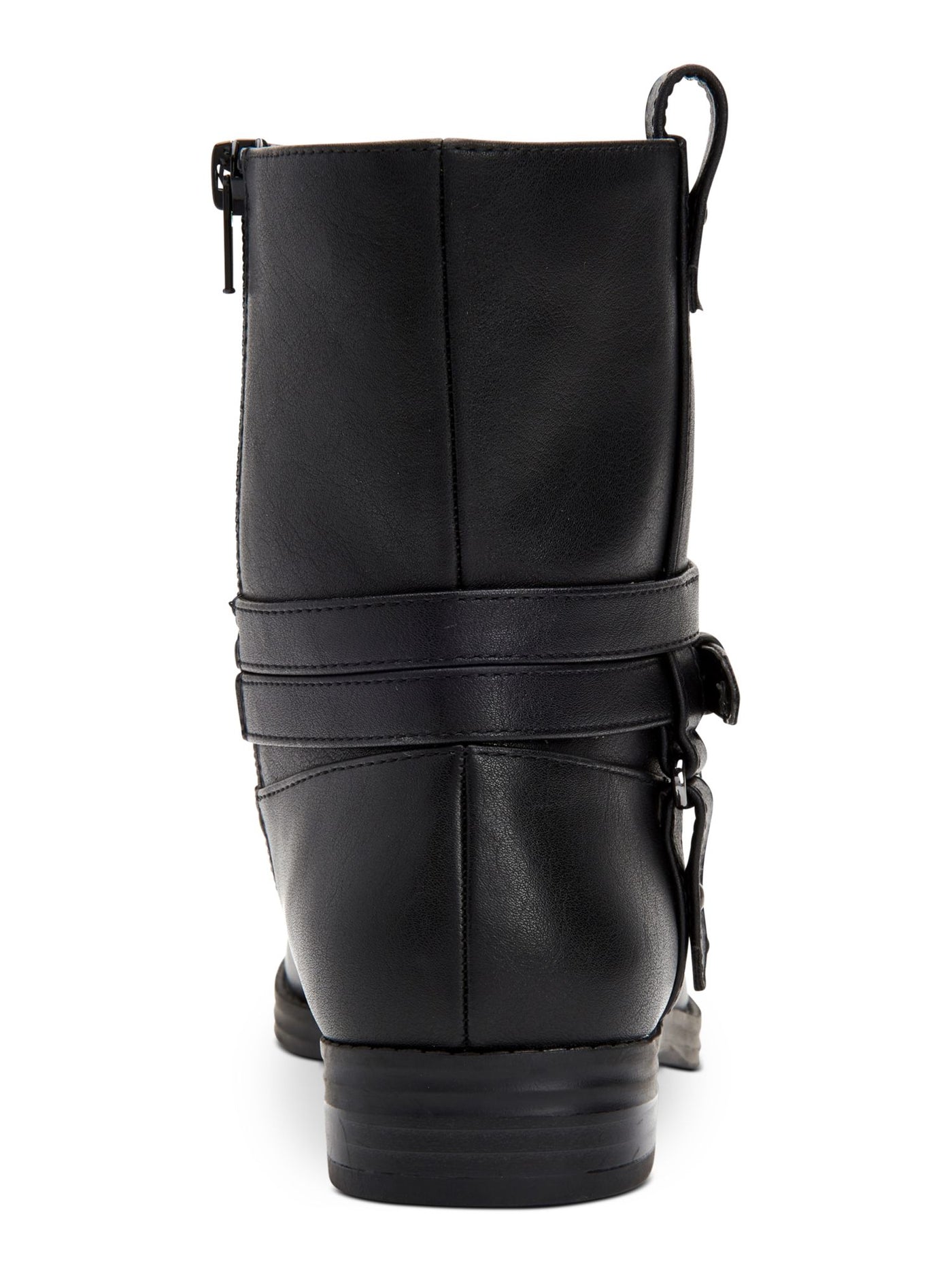 STYLE & COMPANY Womens Black Buckle Accent State Round Toe Block Heel Zip-Up Booties 6 M